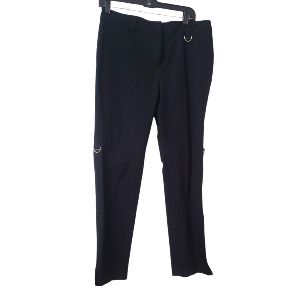 Ideology Black Pants with Metallic Details Size 12 95% Cotton